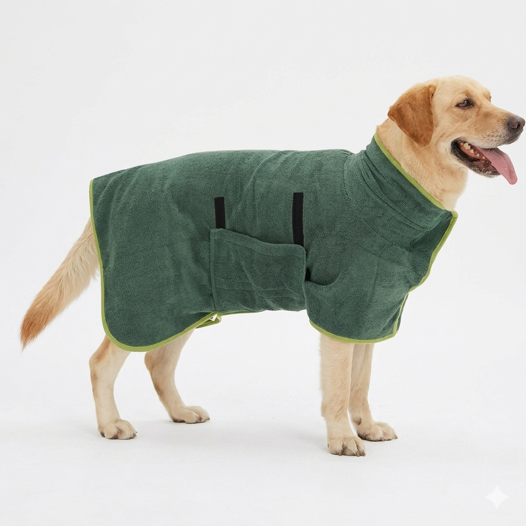 Fast-Dry Pet Bathrobe Towel