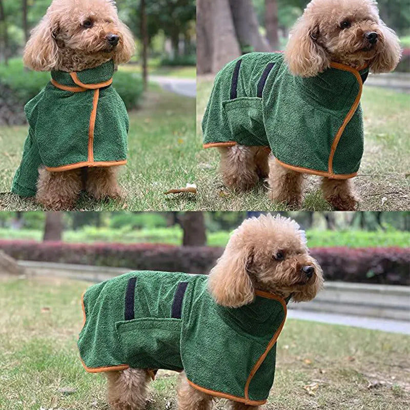 Fast-Dry Pet Bathrobe Towel