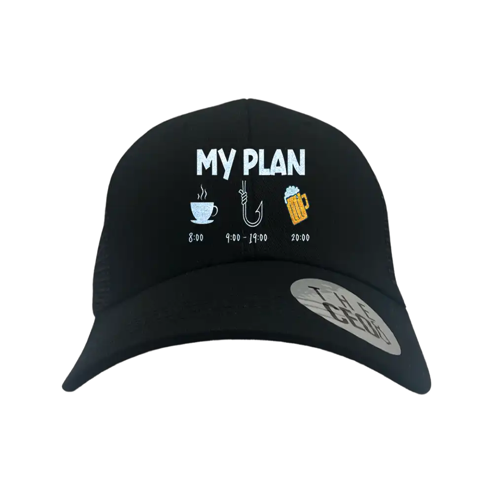 My Fishing Plan Embroidered Trucker Hat
